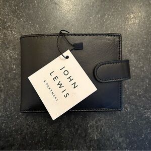 John Lewis & Partners Black Leather Wallet